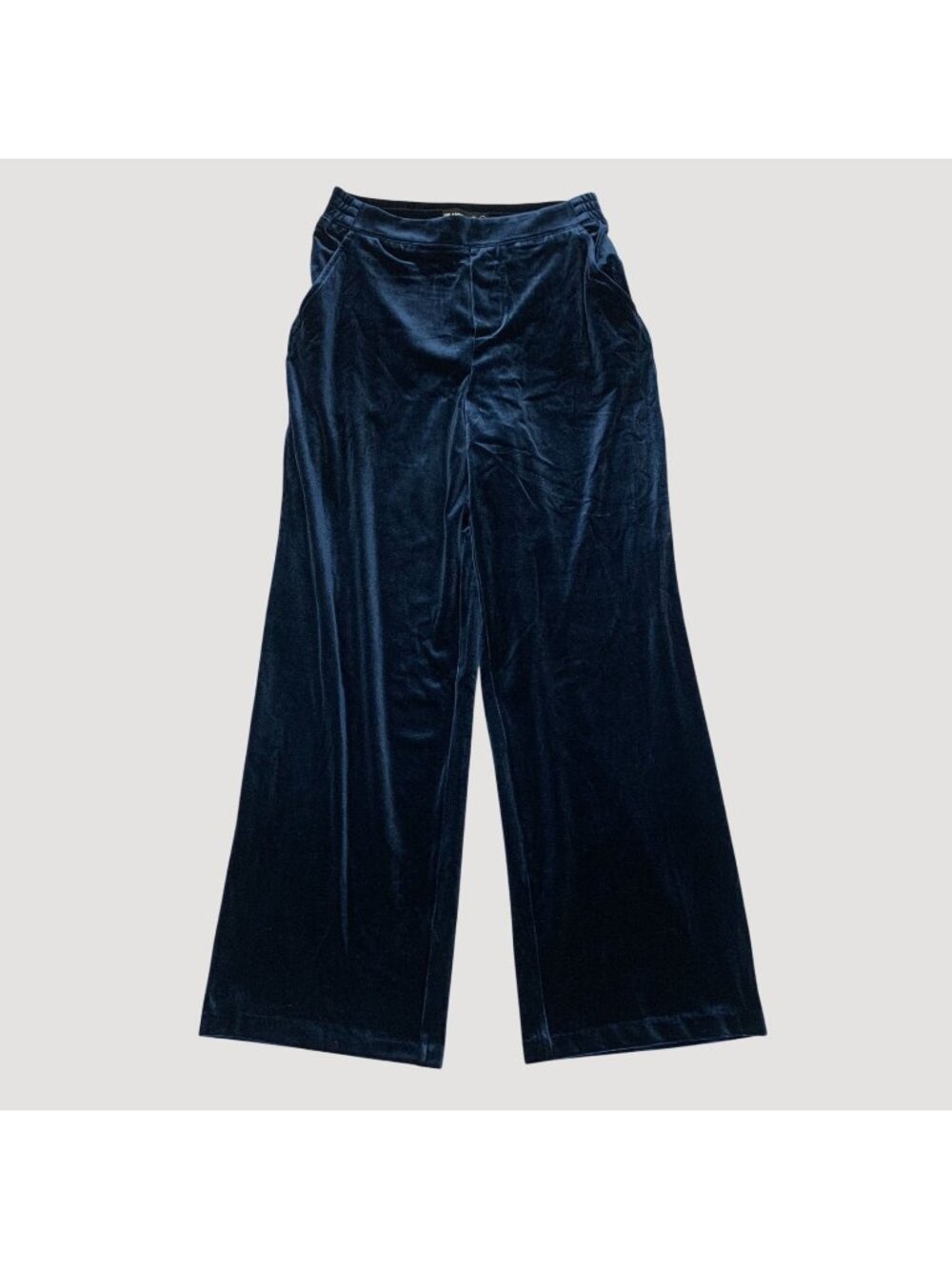NWOT BlankNYC Women's S Pull-On Velvet Pants Blue Wide Leg